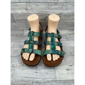 Vionic Amber Snake Print Embellished Strappy Comfort Sandals Women's Size 8 Wide